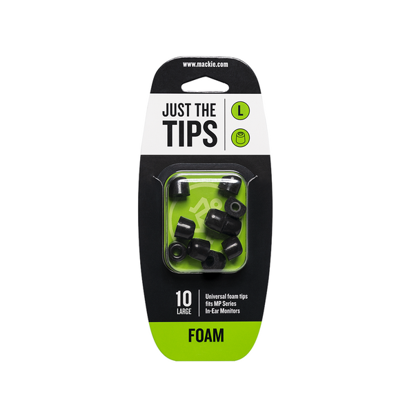 Mackie MP Series Large Foam BK Tips Kit - Nakładki piankowe do monitorów dousznych, Duże