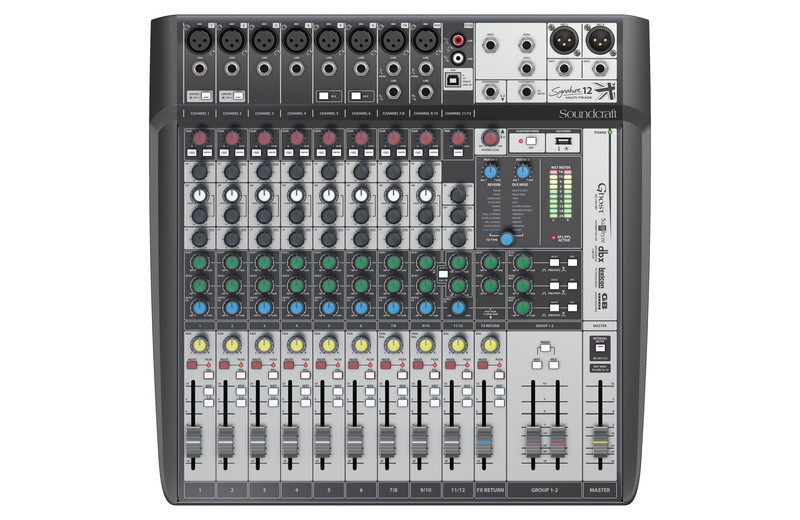 Soundcraft Signature 12MTK - Analogowa konsoleta mikserska, USB 14 in x 12 out