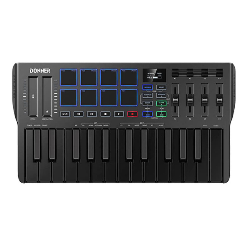 DONNER DMK-25 - Klawiatura sterująca MIDI 25 klawiszy