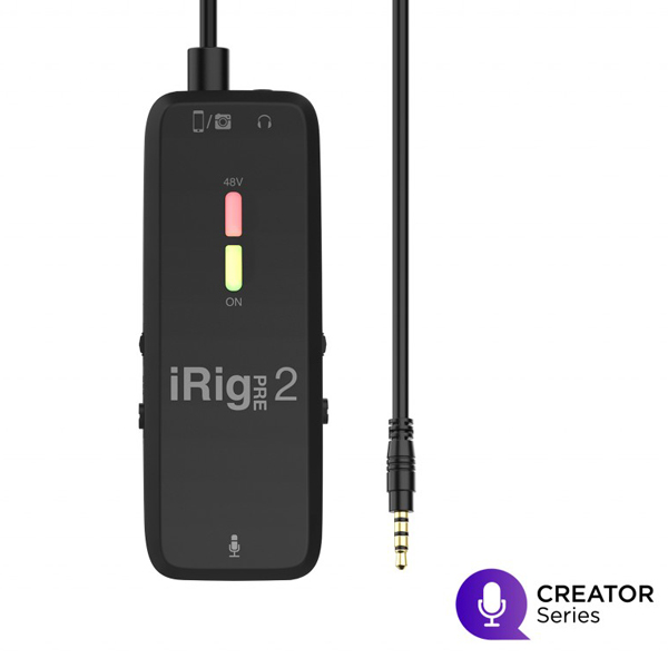 IK iRig PRE 2 - Interfejs audio iOS/ Android/ DSLR