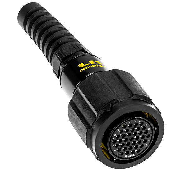 LK 37P cable fem w/ rubber L-ring wtykyk 37 pinowy żeński z zabezpieczającym pierścieniem gumowym...