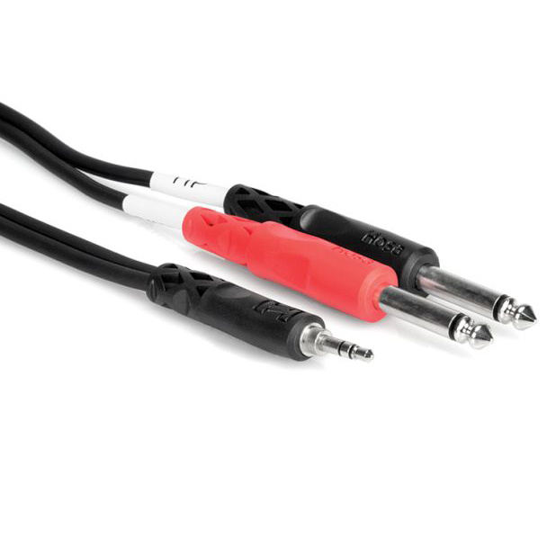 Hosa - Kabel breakout TRS 3.5 - 2 x TS 6.35 3m