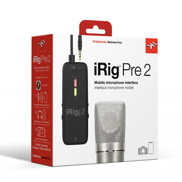 IK iRig PRE 2 - Interfejs audio iOS/ Android/ DSLR