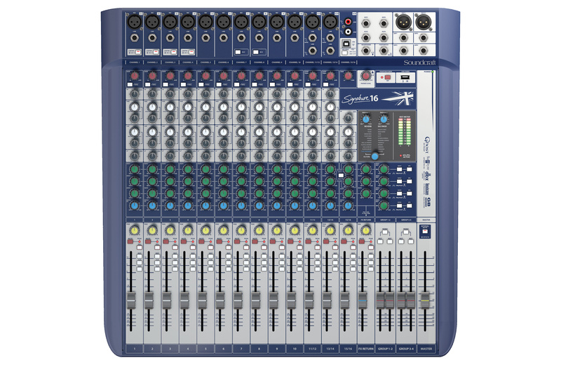 Soundcraft Signature 16 - Analogowa konsoleta mikserska, USB 2 in x 2 out