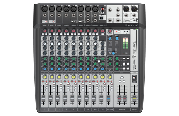 Soundcraft Signature 12MTK - Analogowa konsoleta mikserska, USB 14 in x 12 out