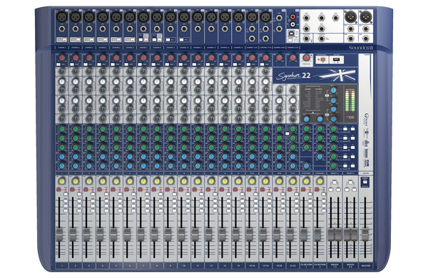 Soundcraft Signature 22 - Analogowa konsoleta mikserska, USB 2 in x 2 out