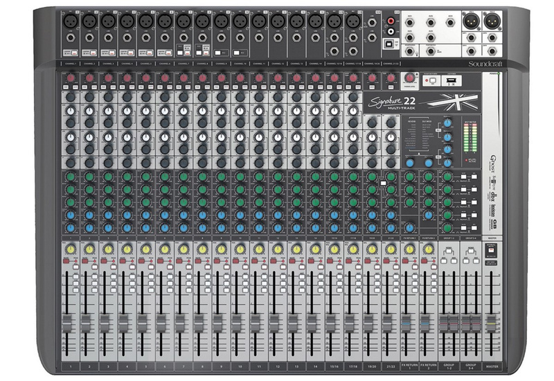 Soundcraft Signature 22MTK - Analogowa konsoleta mikserska, USB 24 in x 22 out