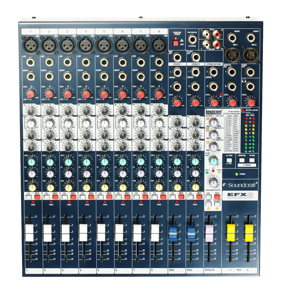 Soundcraft EFX8 - Analogowa konsoleta mikserska, procesor efektów