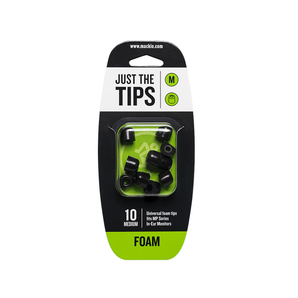 Mackie MP Series Medium Foam BK Tips Kit  - Nakładki piankowe do monitorów dousznych, Średnie