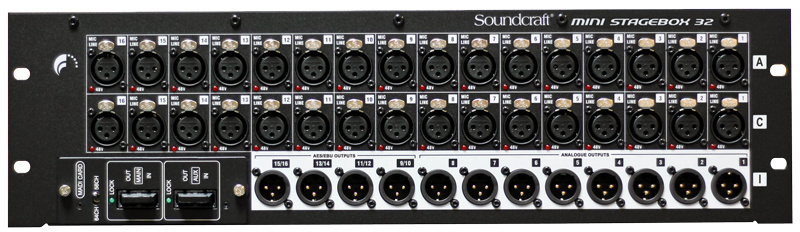 Soundcraft MSB-32R - Stagebox, 32in x 8out x 8out, MADI Cat5