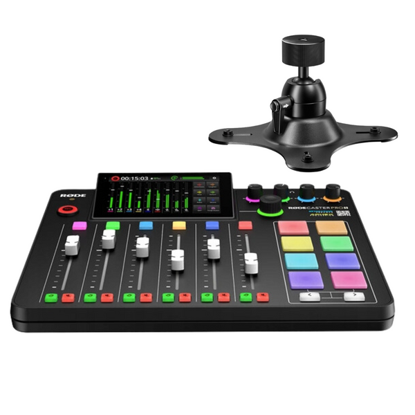 ZESTAW PROMOCYJNY   RODECaster Pro II - Studio Produkcji Podcastów  PLUS  Regulowany uchwyt RODE VESA Mount