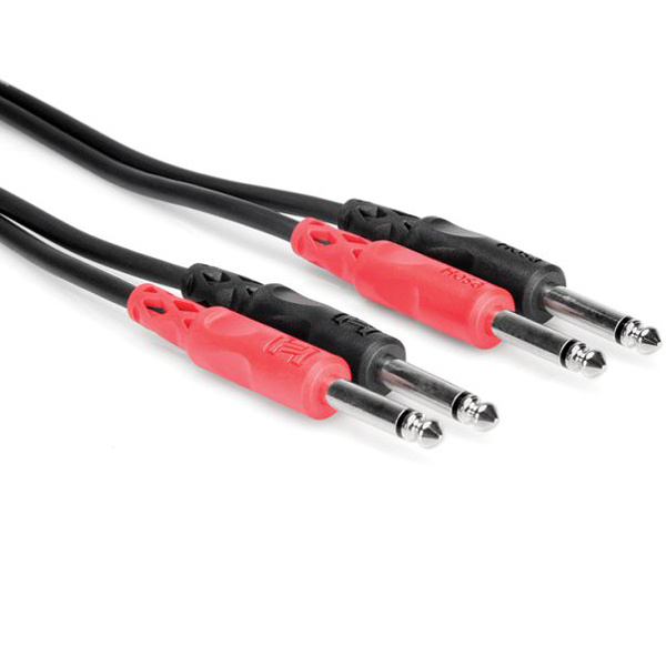Hosa - Kabel 2 x TS 6.35mm - 2 x TS 6.35mm 3m