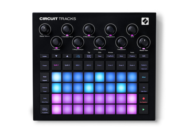 NOVATION Circuit Tracks – groovebox z syntezatorami