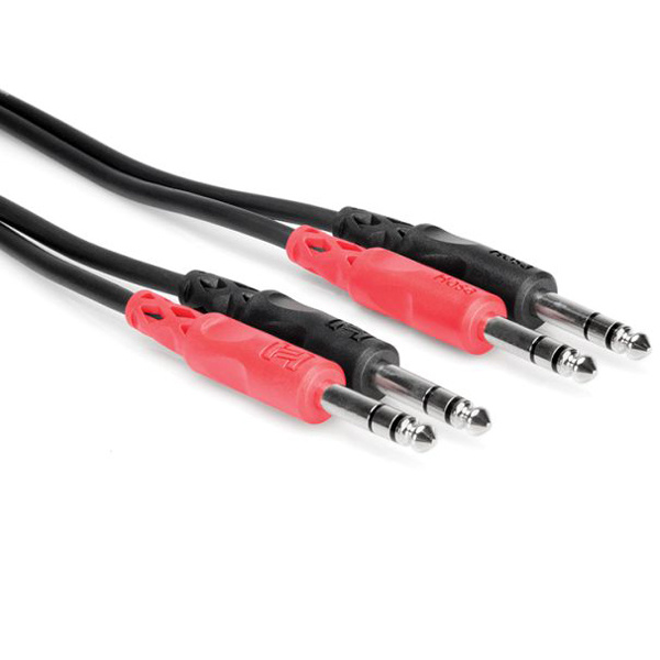 Hosa - Kabel 2 x TRS 6.35mm - 2 x TRS 6.35mm 2m